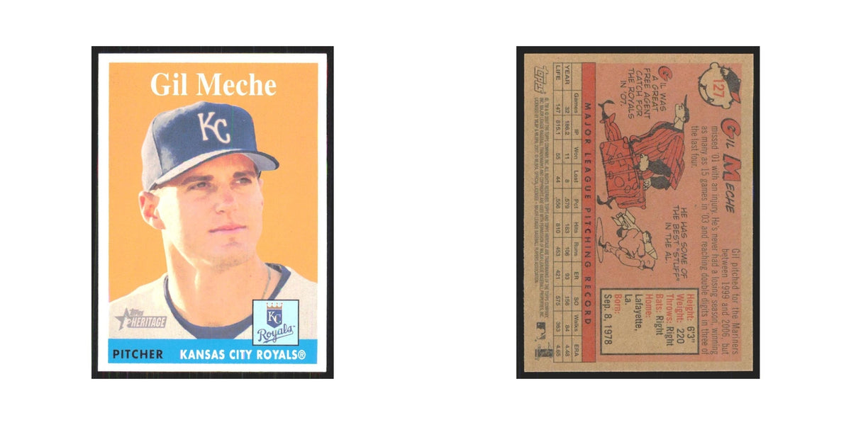 Gil Meche 2007 Topps Heritage #127 Kansas City Royals Baseball Card NM