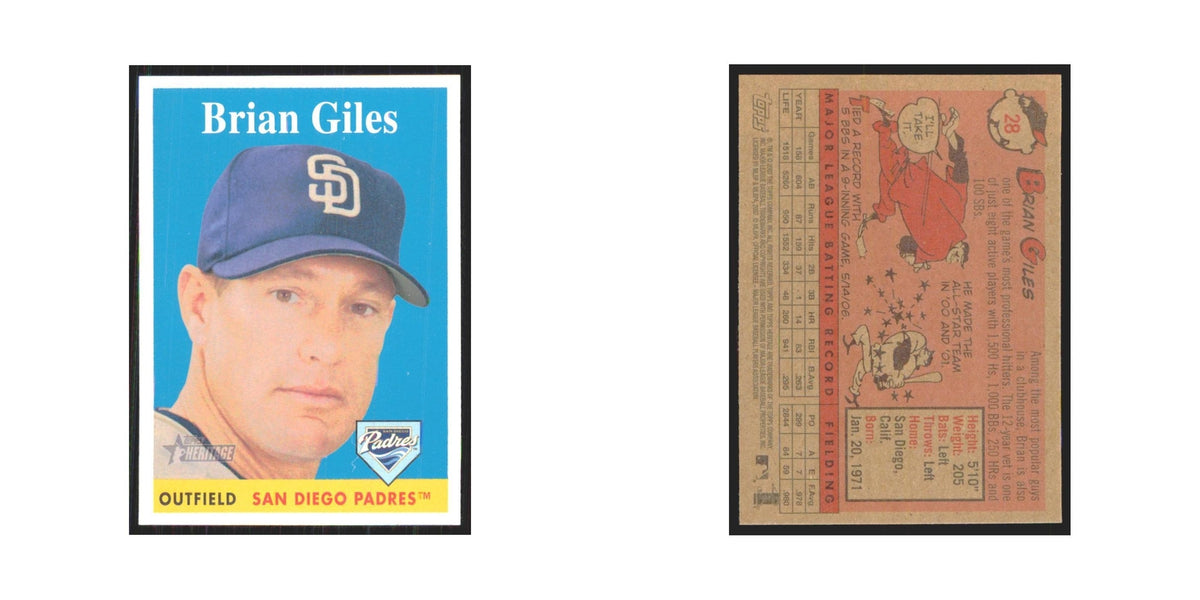 Brian Giles 2007 Topps Heritage #28 San Diego Padres Baseball Card NM