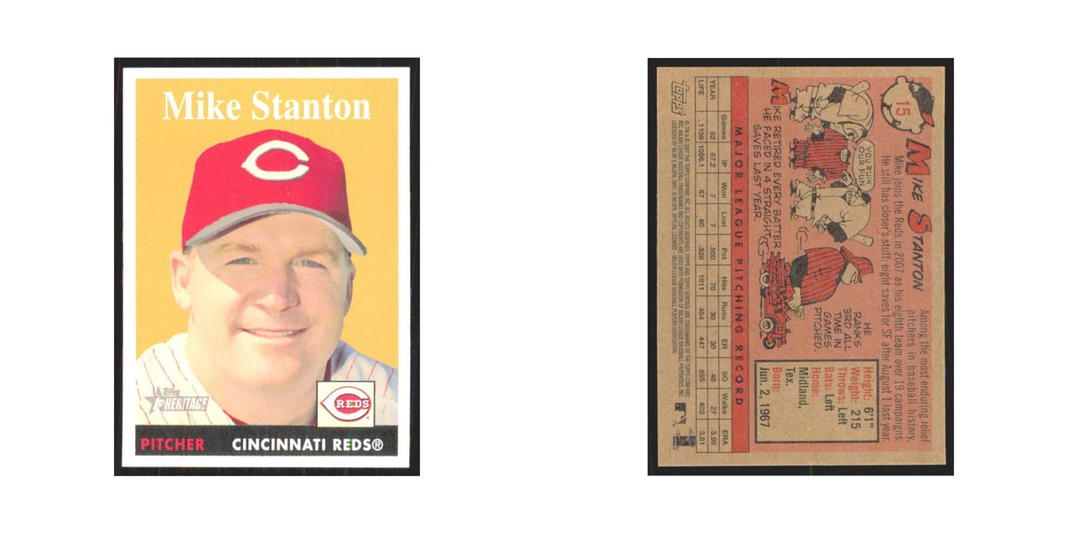 Mike Stanton 2007 Topps Heritage #15 Cincinnati Reds Baseball Card NM