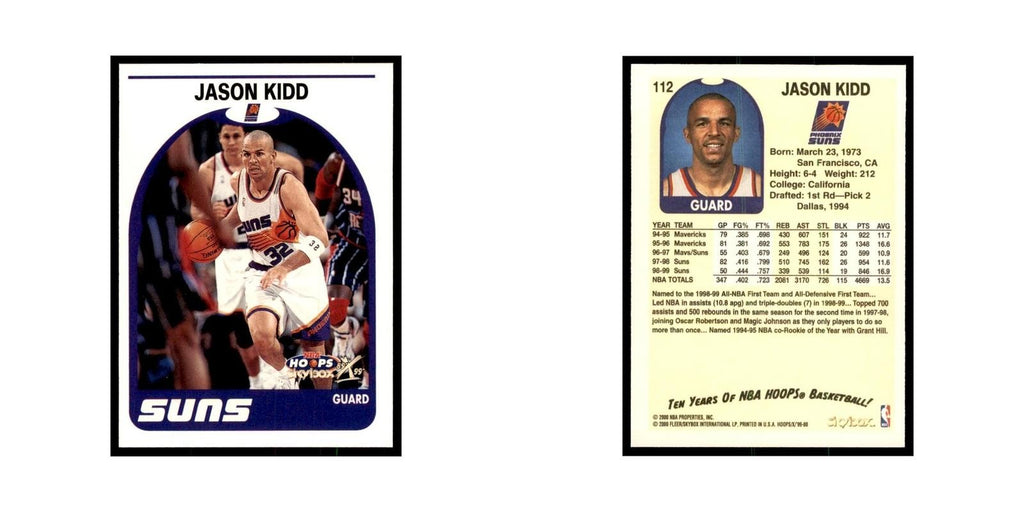 1999 Hoops Decade Jason Kidd Suns #112