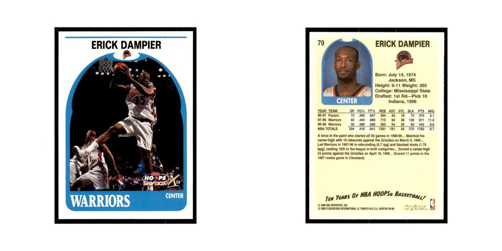 1999 Hoops Decade Erick Dampier Golden State Warriors #79