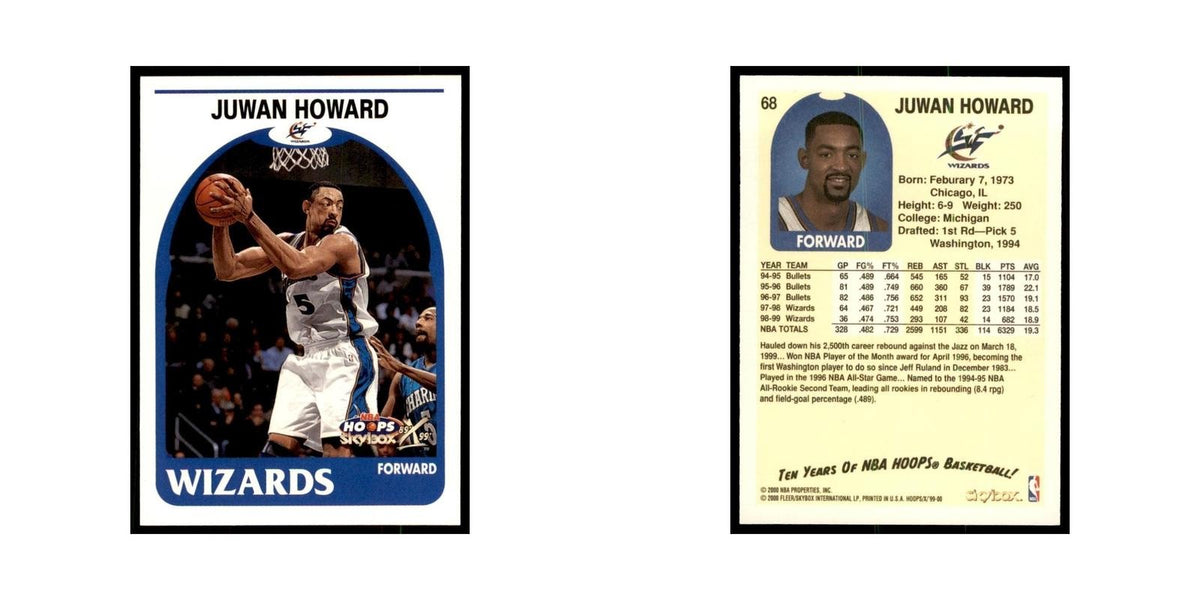 1999 Hoops Decade Juwan Howard Wizards #68