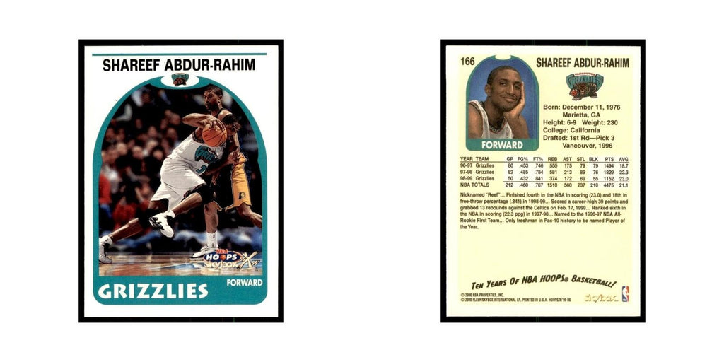 2000 Hoops Decade Shareef Abdur-Rahim Vancouver Grizzlies #166