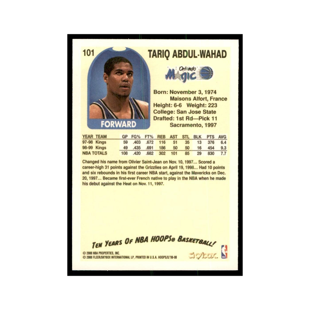 1999 Hoops Decade Tariq Abdul-Wahad Magic #101