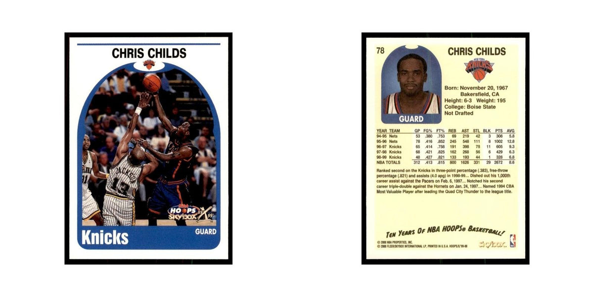1999 Hoops Decade Chris Childs Knicks #78
