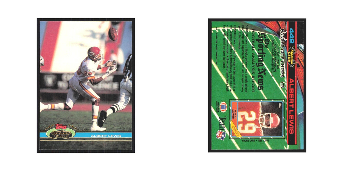 1991 Stadium Club Albert Lewis Chiefs #442