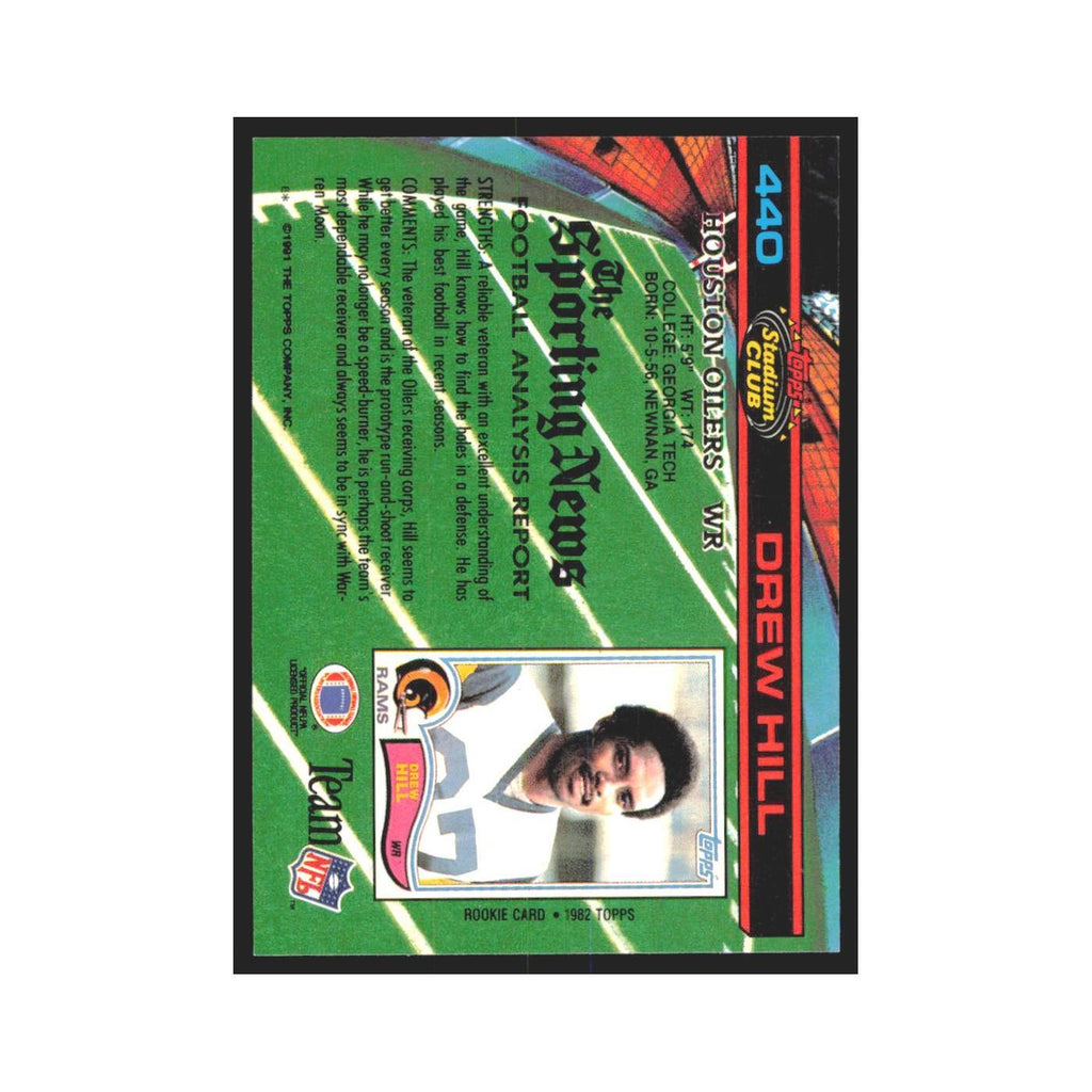 1991 Stadium Club Drew Hill Houston Oilers #440