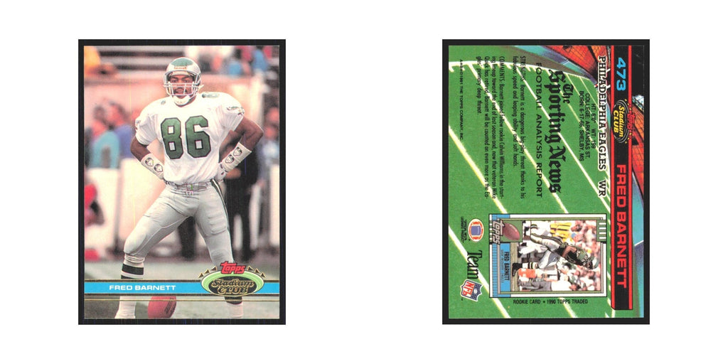 1991 Stadium Club Fred Barnett Eagles #473
