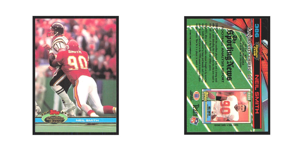 1991 Stadium Club Neil Smith Chiefs #386