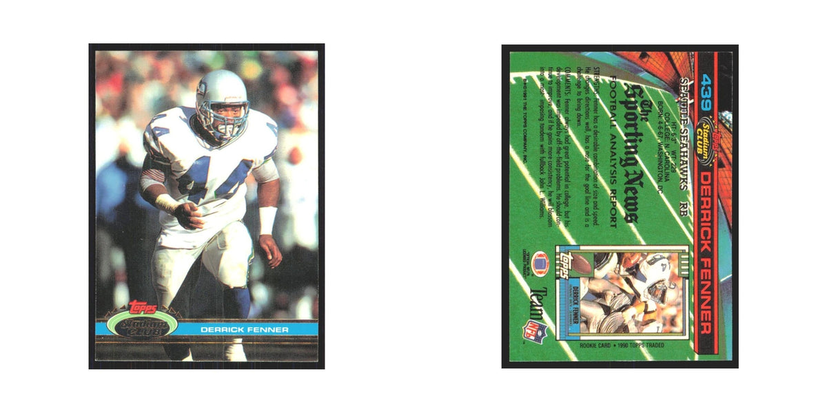 1991 Stadium Club Derrick Fenner Seahawks #439