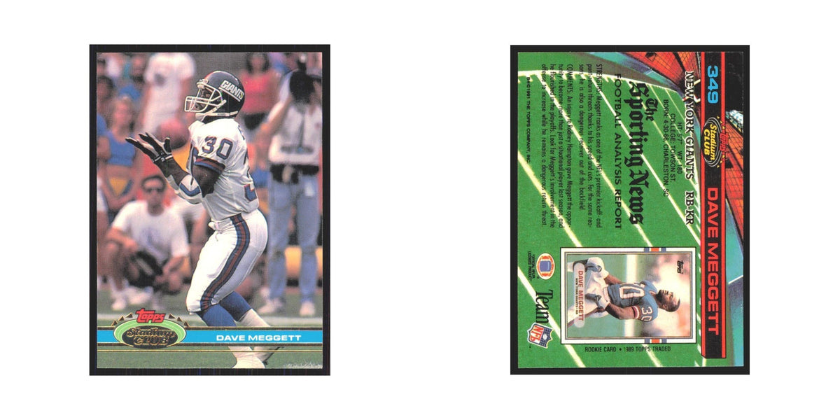 1991 Stadium Club Dave Meggett Giants #349