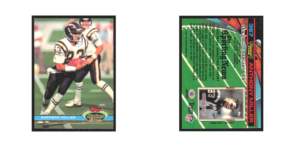 1991 Stadium Club Anthony Miller San Diego Chargers #367