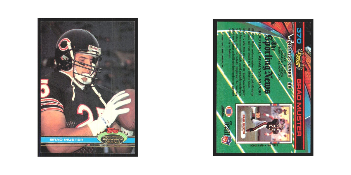 1991 Stadium Club Brad Muster Bears #370