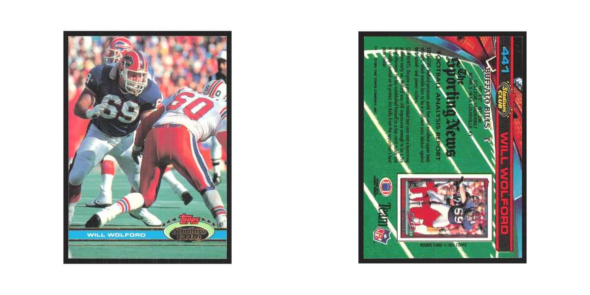 1991 Stadium Club Will Wolford Bills #441