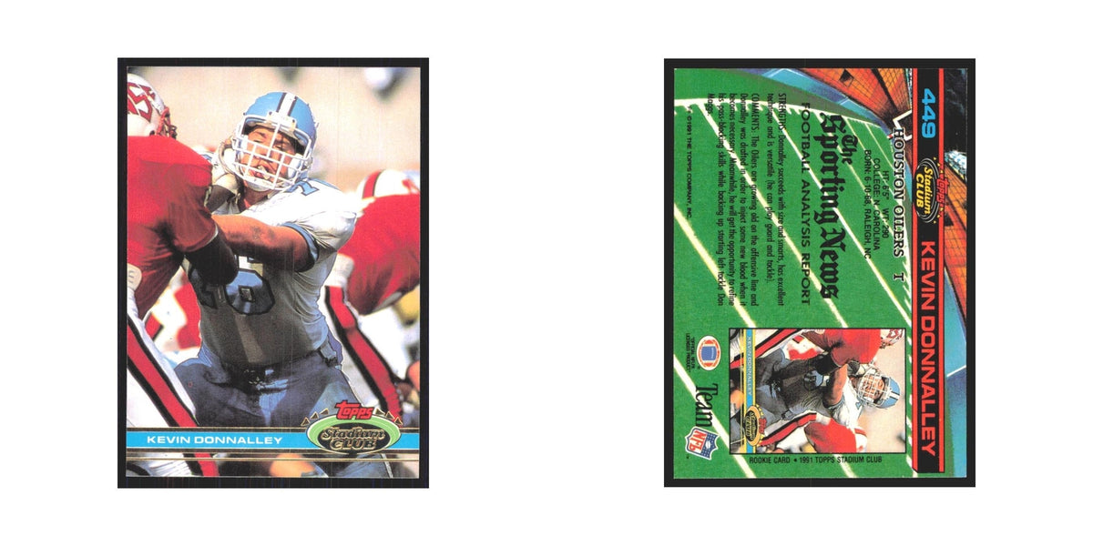 1991 Stadium Club Kevin Donnalley Houston Oilers #449