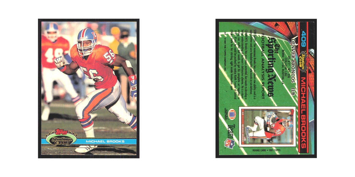 1991 Stadium Club Michael Brooks Broncos #409