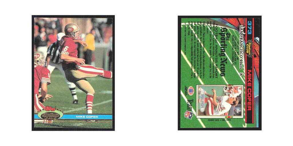 1991 Stadium Club Mike Cofer 49ers #373