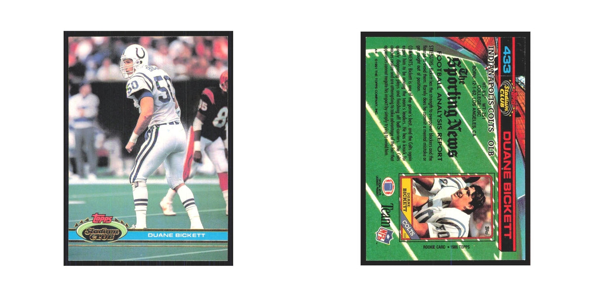 1991 Stadium Club Duane Bickett Colts #433