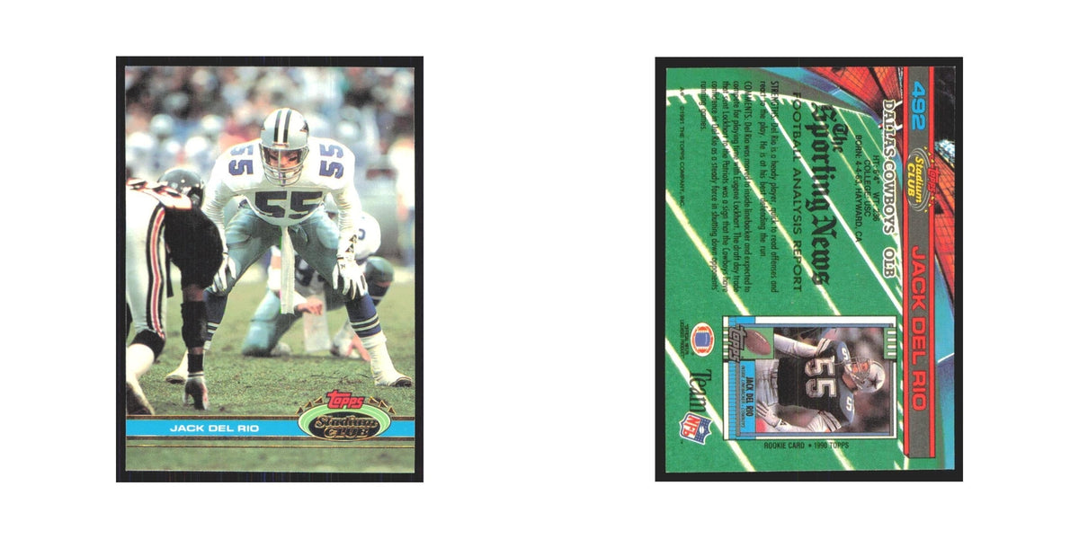 1991 Stadium Club Jack Del Rio Cowboys #492