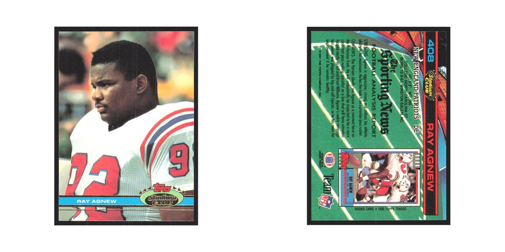 1991 Stadium Club Ray Agnew Patriots #408