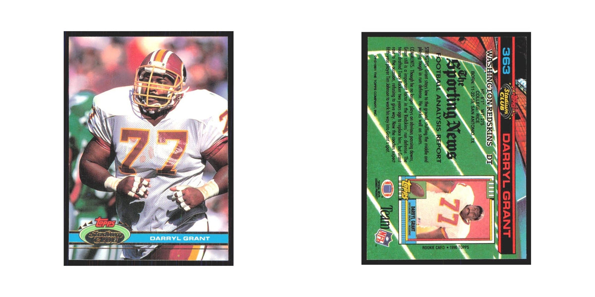 1991 Stadium Club Darryl Grant Redskins #363