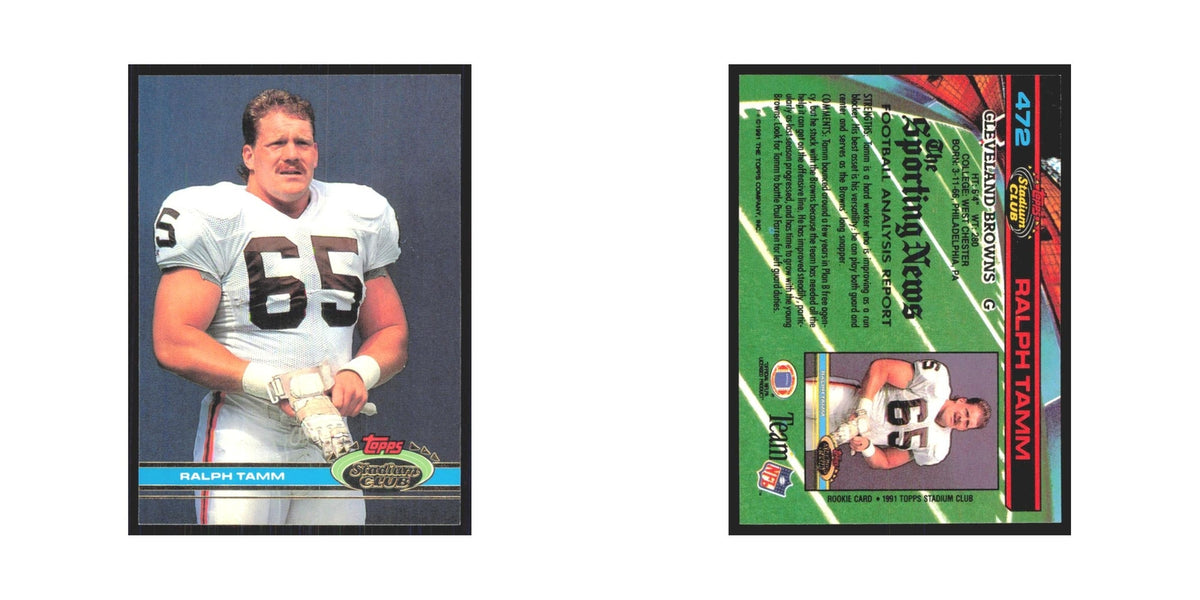 1991 Stadium Club Ralph Tamm Browns #472