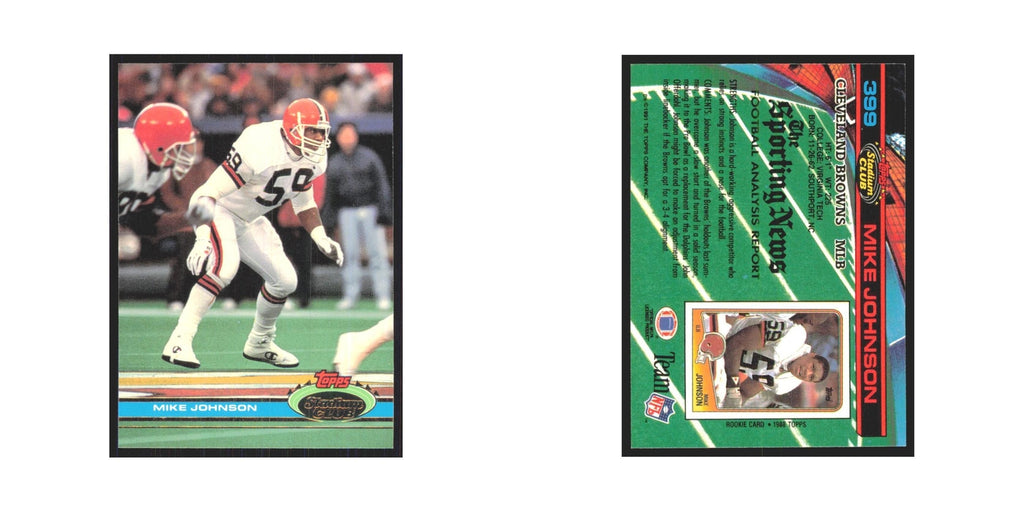 1991 Stadium Club Mike Johnson Browns #399