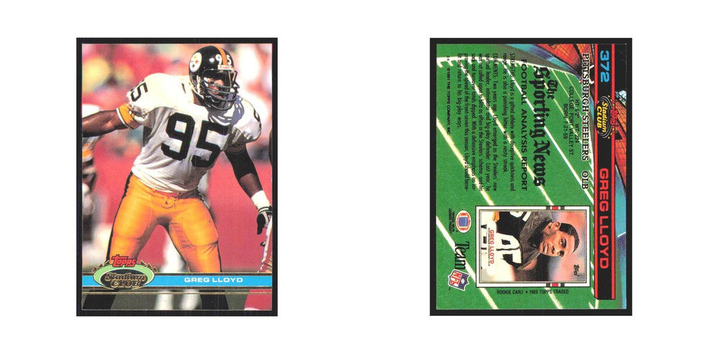 1991 Stadium Club Greg Lloyd Steelers #372