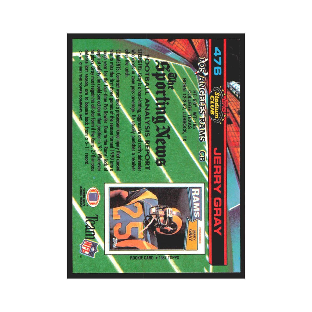 1991 Stadium Club Jerry Gray Rams #476