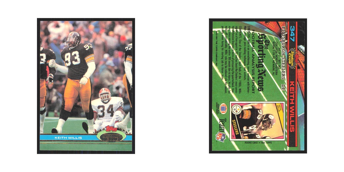 1991 Stadium Club Keith Willis Steelers #347