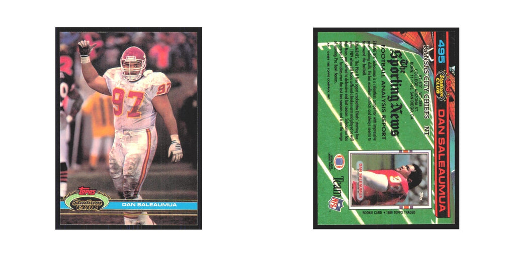 1991 Stadium Club Dan Saleaumua Chiefs #495