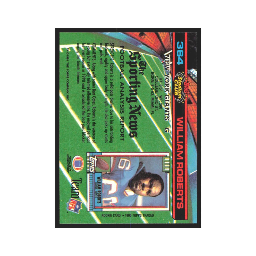 1991 Stadium Club William Roberts Giants #364