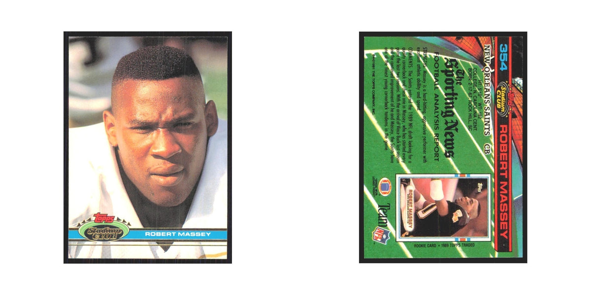 1991 Stadium Club Robert Massey Saints #354