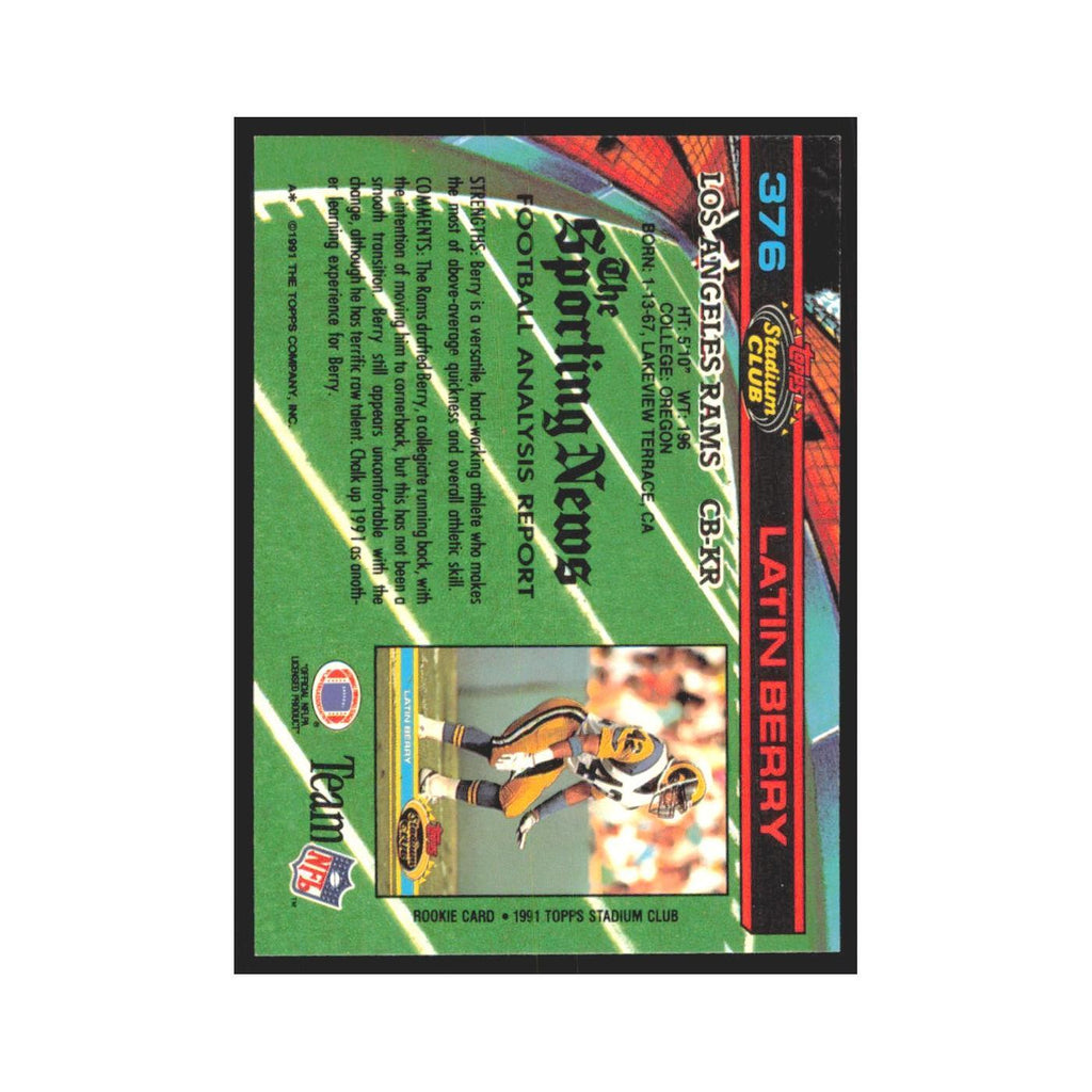 1991 Stadium Club Latin Berry Rams #376