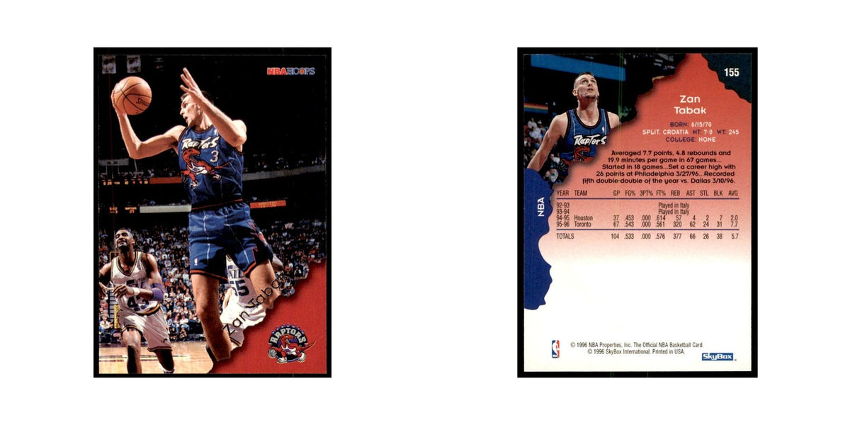 1996 Hoops Zan Tabak Raptors #155