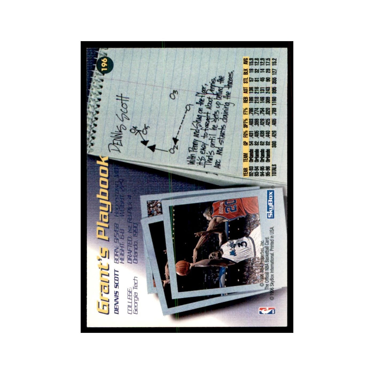 1996 Hoops Dennis Scott Magic #196