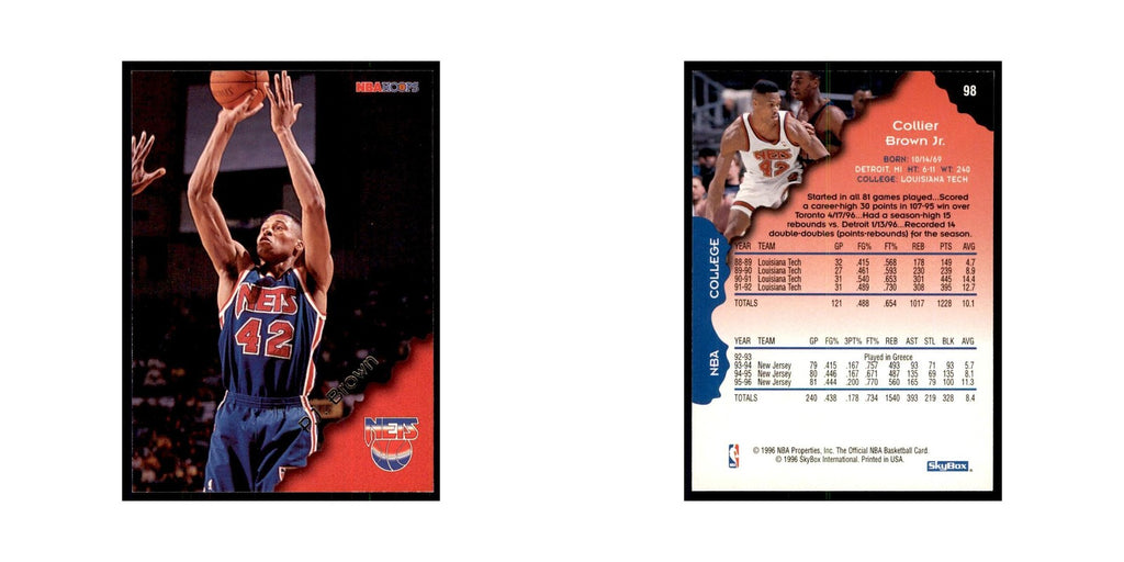 1996 Hoops P.J. Brown Nets #98