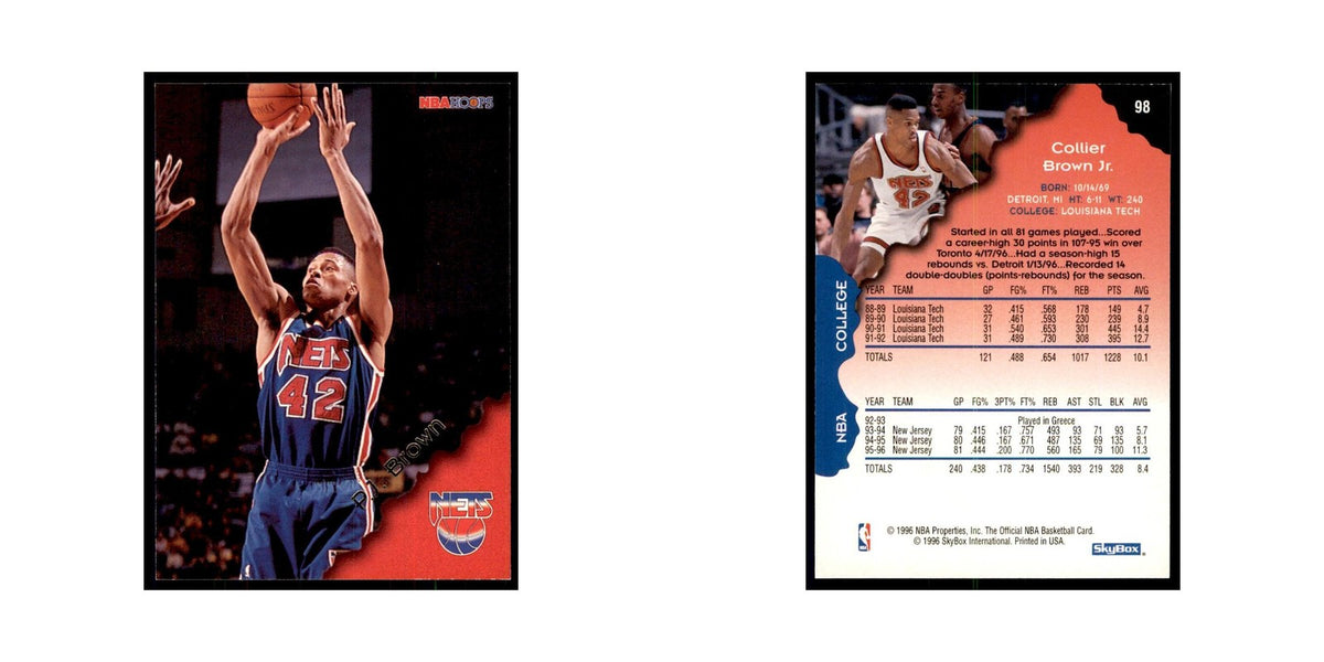1996 Hoops P.J. Brown Nets #98