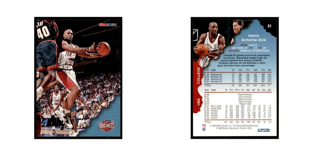 1996 Hoops Mario Elie Rockets #61