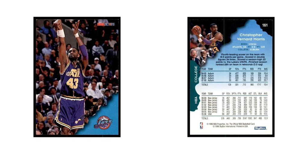 1996 Hoops Chris Morris Jazz #161
