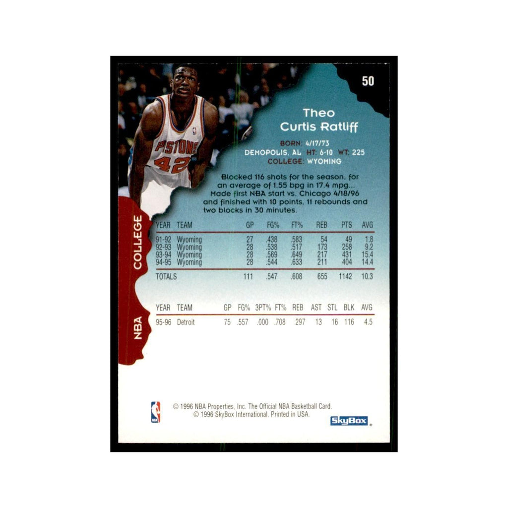 1996 Hoops Theo Ratliff Pistons #50