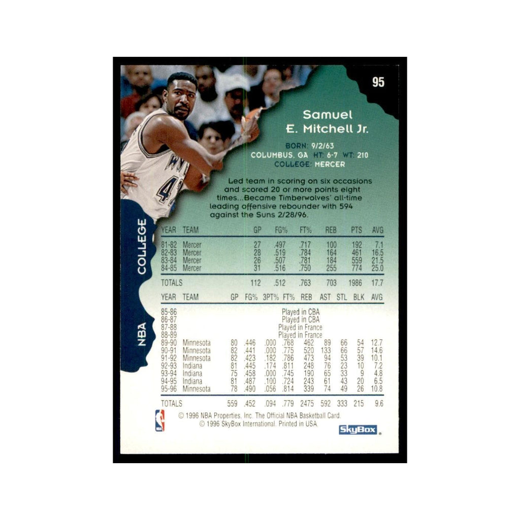 1996 Hoops Sam Mitchell Timberwolves #95