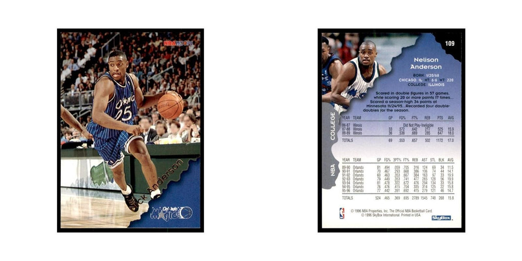 1996 Hoops Nick Anderson Magic #109