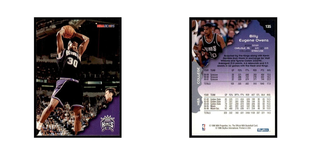 1996 Hoops Billy Owens Kings #135