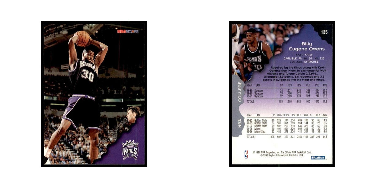 1996 Hoops Billy Owens Kings #135