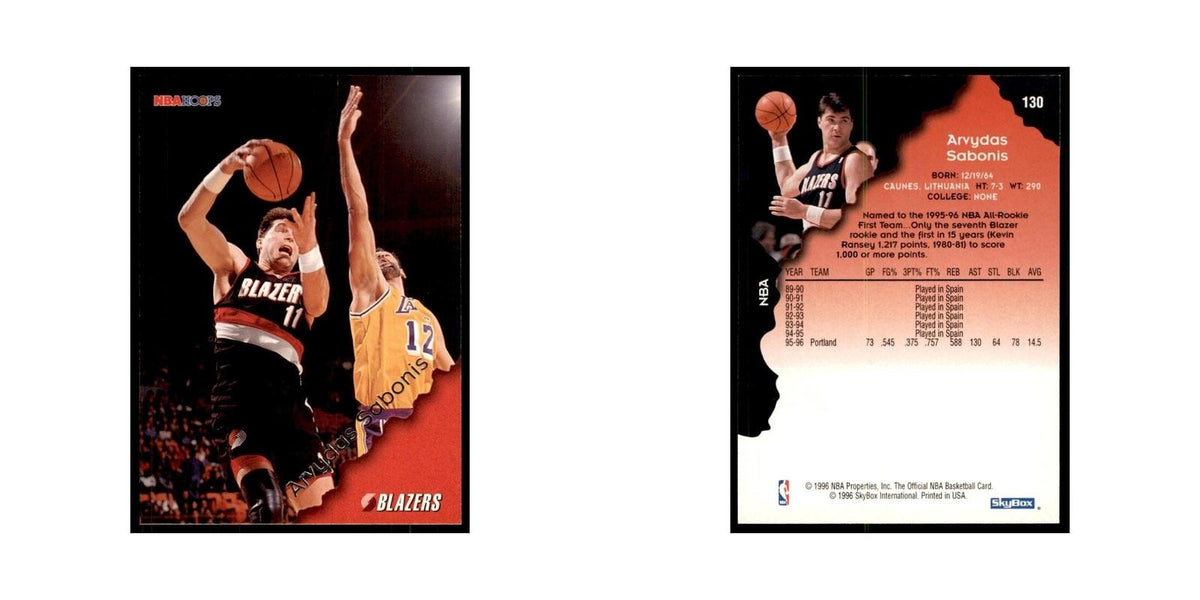 1996 Hoops Arvydas Sabonis Blazers #130