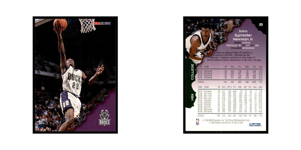 1996 Hoops Johnny Newman Bucks #89