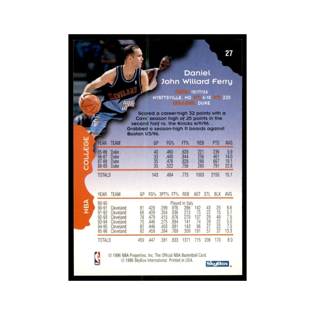 1996 Hoops Danny Ferry Cavaliers #27