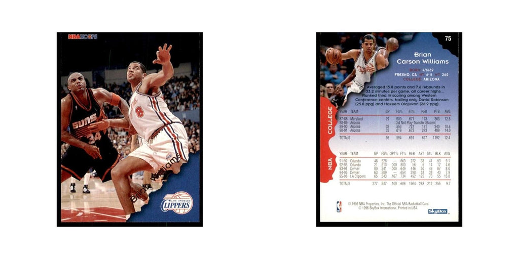 1996 Hoops Brian Williams Clippers #75