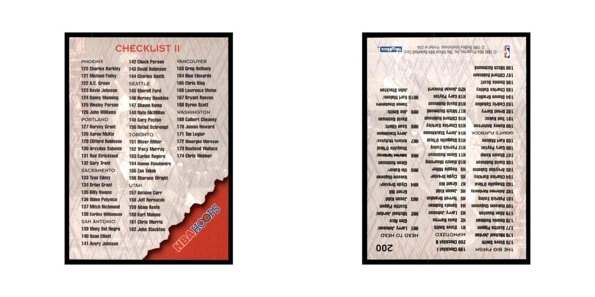 1996 Hoops Checklist #200